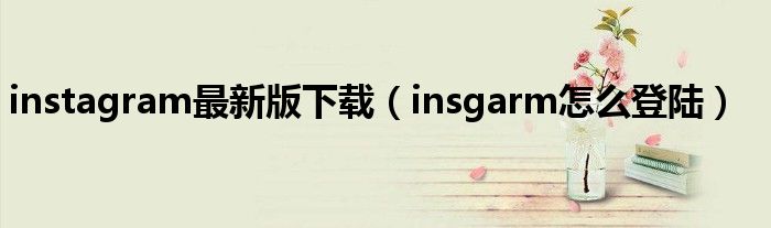 instagram最新版下载（insgarm怎么登陆）